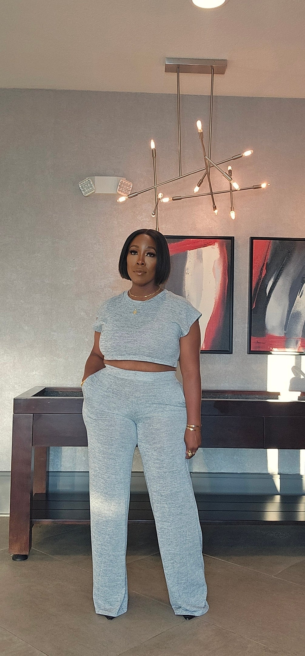 It's A Vibe Two-piece Wide Leg Pants Set