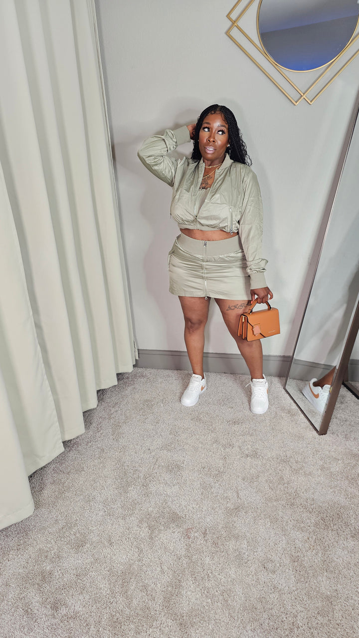 Kira K's Olive Two-Piece Set